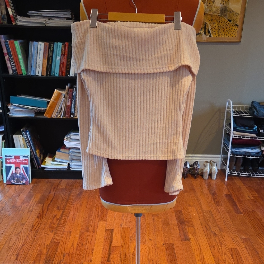 Cider Ribbed Off-Shoulder Top - Picture 5 of 5